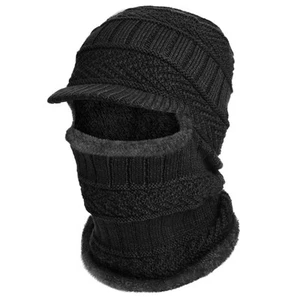 Knitted Balaclava Beanie Hat Winter Neck Warmer Ski Face Cover Neck Gaiter(Bl... - Picture 1 of 7