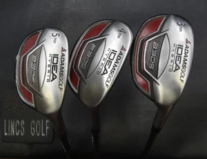 Set of 3 Adams Idea A3OS 3, 4 & 5 Hybrid Irons Regular Graphite Shafts - Picture 1 of 6