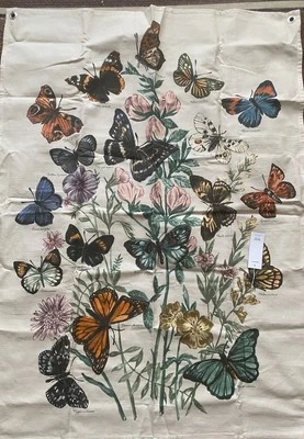 Новый с Ярлыками URBAN OUTFITTERS UO бабочки ботанический стены вися гобелен 36 x 48 хлопок - Изображение 1 из 3