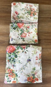 Ralph Lauren BELLE HARBOR weißes geblümtes flaches Laken Queen und 2 Kissenbezüge Cottagecore - Bild 1 von 12