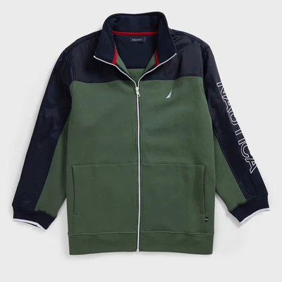 Chaqueta deportiva Nautica grande y alta colorblock cremallera completa verde XL alta nueva con etiquetas $108 Foto 1 de 3