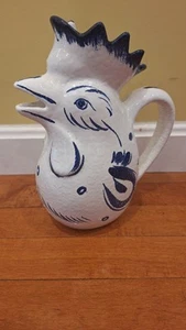 Hahn Thema Wasser Wein Milch Krug Blumenvase Bauernhaus Made in Italy 10" - Bild 1 von 14