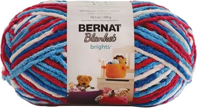 BERNAT BLANKET BRIGHTS YARN 300G 10.5 OZ, RED, 1 Pack, Red, White & Bloom  - Image 1 of 4