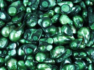 Freshwater Pearls 50g Dark Green DIY Jewellery Earrings Bracelets Necklaces - Imagen 1 de 2