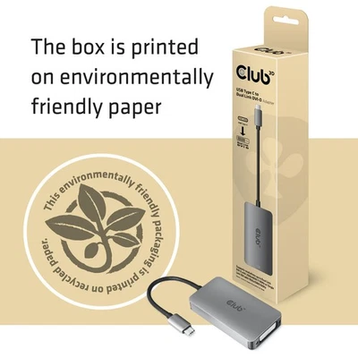 Club 3D B.V Cac-1510-A The Is A Usb3.2 Gen1 Type-C To Dual Link Dvi-D Or Single - Image 1 of 4