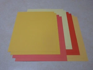 SALE!! 8.5 x 11 CARDSTOCK PAPER - SUNSET COLORS - LOT OF 10 - NEW!! - Picture 1 of 1