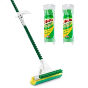 Libman Nitty Gritty Roller Schwamm Mopp mit Scheuerbürste mit 2 Nachfüllpackungen - Bild 1 von 8