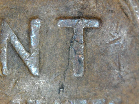 1928 S Wheat Penny Lamination Error Reverse Cover
