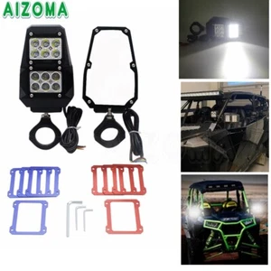 UTV Side Mirror Rear View Mirrors with LED Lights 1.75'' 2'' Bar For Polaris RZR - Picture 1 of 12