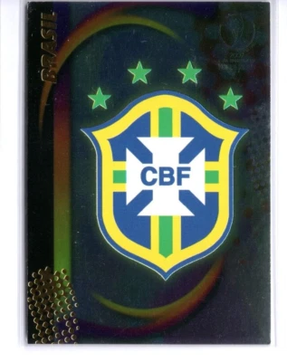 BRAZIL Team Emblem 2002 Panini World Cup Soccer Card #122 PSA - Image 1 of 2