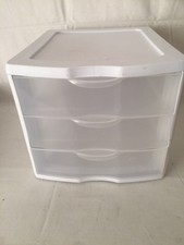 Sterilite  3-Drawer Clearview Organizer with White Frame