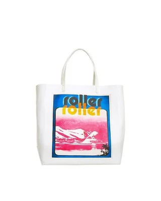 Bolso de Mano IMMERMANN de Cuero Estampado en Bandolera Rodillo Blanco Nuevo con Etiquetas $950 Foto 1 de 4