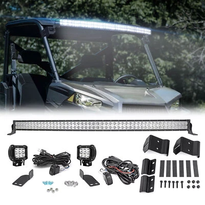 Para Polaris Ranger 570/900/1000 Techo 50" Barra de Luz LED + Vainas Traseras Montajes Kit de Alambres Foto 1 de 4