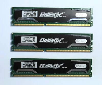 Crucial Ballistix 12GB (3x4GB) 1600MHz DDR3 RAM PC3-12800 (BLS4G3D1609DS1S00) - Image 1 of 3