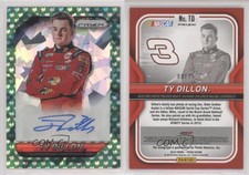 2016 Panini Prizm NASCAR Driver Signatures Green Flag /75 Ty Dillon #TD Auto