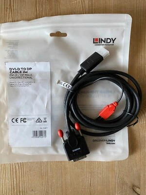 Lindy 41977 2m DVI an DisplayPort Kabel - Bild 1 von 3