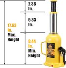 Torin JackBoss Hydraulic Welded Bottle Jack 12 Ton (24,000 lb) Capacity Yellow