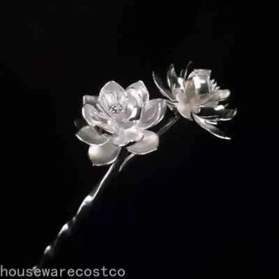 Creative Lotus Craft Hairpin Vintage Exquisite Jewelry Hair Accessories Retro - Image 1 of 4