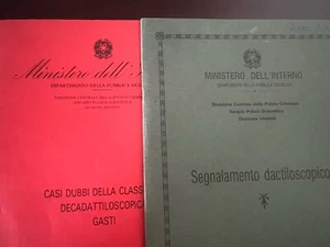 🔴 POLIZIA CRIMINALE 1988 Libri fascicoli dactiloscopia IMPRONTE Ministero - Bild 1 von 14