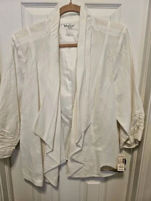 VESTIDO GRANERO BLANCO LINO BLAZER, 18/20 NUEVO CON ETIQUETAS Foto 1 de 4