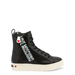 LOVE MOSCHINO ZIPPER WOMEN SNEAKERS CALFSKIN BLACK STYLE JA15063G1DIA0_000 - Picture 1 of 6