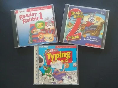 Reader Rabbit 1 Ages 4-7 & Reader Rabbi 2 Ages 6-8, All Star Typing Ages 9-11 PC - Image 1 of 4