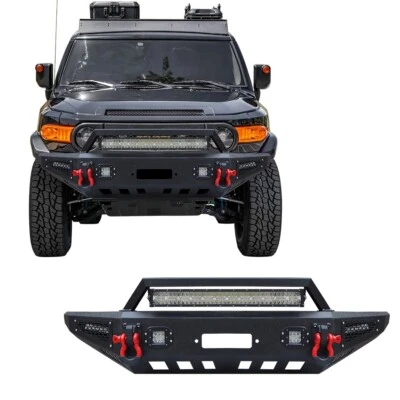 VIJAY Steel Front Bumper with LED lights for 2007-2014 Toyota FJ Cruiser Foto 1 de 4