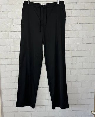 Pantalón Max Mara Pantalones Lana Viscosa Spandex Negro Hecho en Italia Talla 10 Relajado Foto 1 de 4