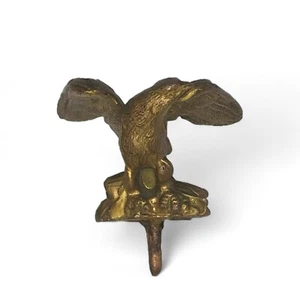 Fine Antique Bronze Eagle Finial Topper Gold Finish Federal Style 19th Century - Picture 1 of 6