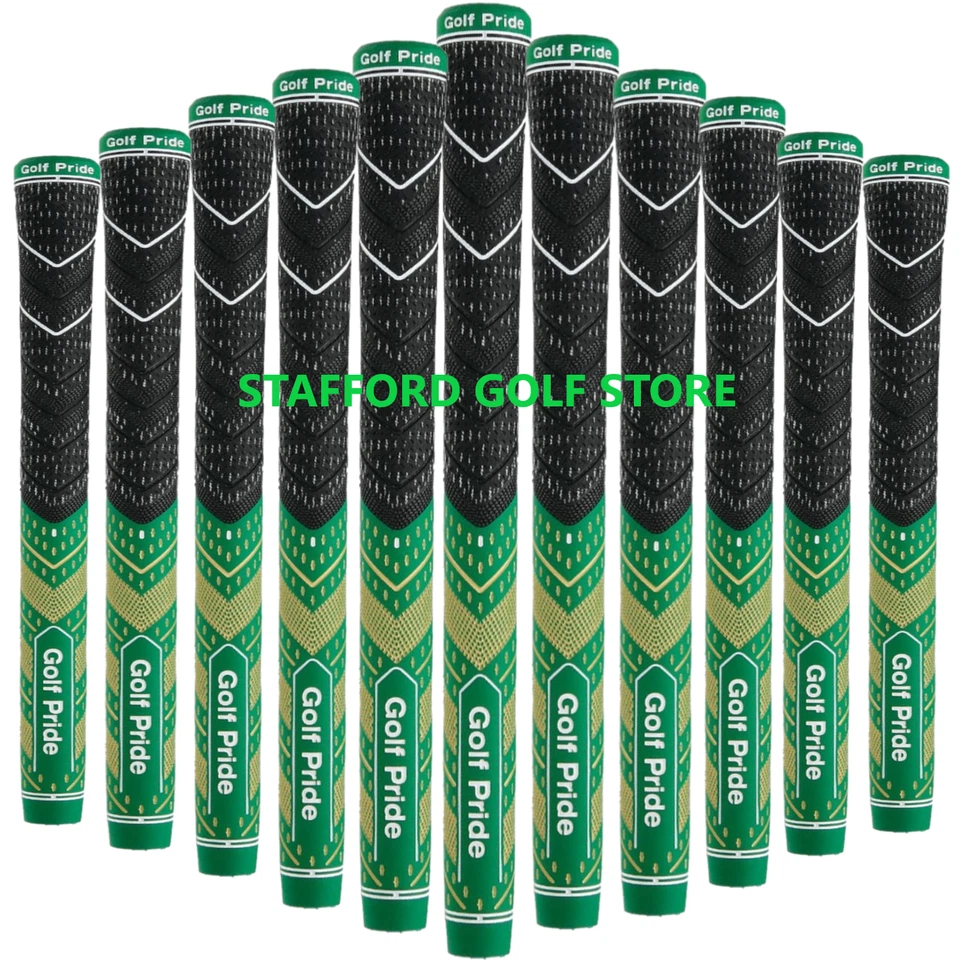 Golf Pride MCC Plus 4 Teams Golf Grips Standard/Midsize Green/Gold Core .600Rnd