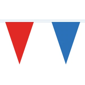 Dreieckswimpelkette rot und königsblau 10m 27 Fahnen *SALE PRICE* - Bild 1 von 3