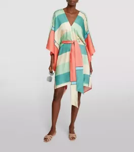 Soft Satin Silk Caftan, New Short Kaftan For Women, night Wear J5708 - Picture 1 of 5