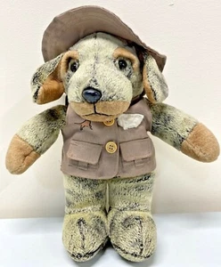 Chaleco de Colección Dan Dee Coleccionistas Elección Marrón 11" Alto Cachorro Peluche Caqui Sombrero de Safari - Imagen 1 de 12