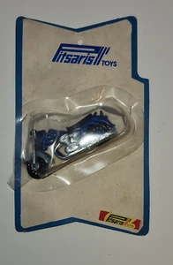 Vintage 80s Greece PITSARIS TOYS diecast Motorcycle blister striped.check cond. - Picture 1 of 6