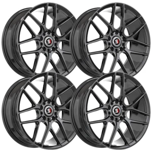 (Set-4) Spec-1 SP-78 18x8 5x114.3/5x120 35mm Gloss Black wheels rims 18 Inch - Picture 1 of 2
