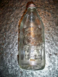 Vintage Dr Pepper Flasche 16 Oz 7-3/4" hoch Schraubverschluss geprägtes ovales Logo SELTEN - Bild 1 von 4