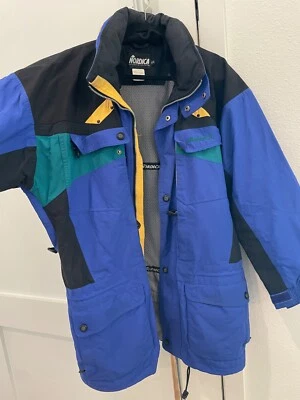 Casaco vintage NORDICA CLASSICS jaqueta de snowboard/esqui - Estado muito bom. AZUL/VERDE - Imagem 1 de 4