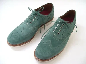 GRENSON ROSE MENS DRESS CASUAL SHOES SUEDE LEATHER GREEN SIZE 7 4005/158 BT - Bild 1 von 12