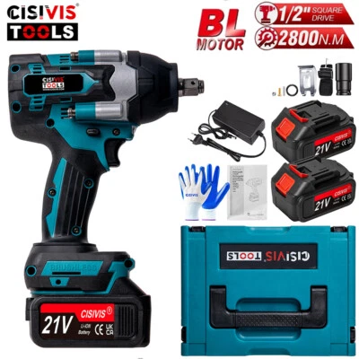 CISIVIS 2800Nm Akku Schlagschrauber Akkuschrauber Ratschen Bürstenloser für Makita 21V
