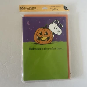 Vintage Hallmark Halloween Snoopy 10 carte e buste - Foto 1 di 3