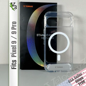 TORRAS Case for Pixel 9/9 Pro - Diamond Clear | L-Stand | Magnetic | Slim Fit - Picture 1 of 18