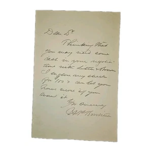 Harvard Medical Dean, Physiology Pioneer H.P. Bowditch signiert ALS, Little & Brown - Bild 1 von 1