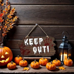 Personalised Halloween Door Hanging Sign - Spooky Aussie House Decor - Bild 1 von 10