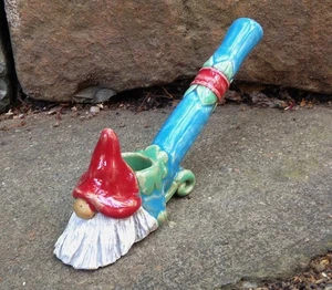 Garden Gnome Collectible Smoking Pipe - Handmade Studio Pottery - Picture 1 of 10