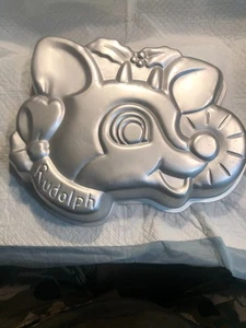 Wilton Rudolph the Red Nosed Reindeer Cake Pan 1981 No. 502-3347 Christmas - Picture 1 of 2