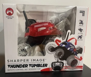 SHARPER IMAGE Red Thunder Tumbler 360 Spins, Wheelies Remote Control Toy RC Car - Picture 1 of 7