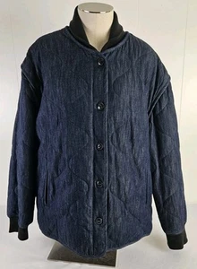 Rag and Bone Quilted Denim Jacket Indigo Women's Size Large - Picture 1 of 12