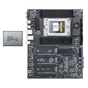 H12D-8D AMD EPYC 7002/7003 8-channel BMC DDR4 IPMI2.0 +AMD EPYC 7702P 64C128T - Picture 1 of 7