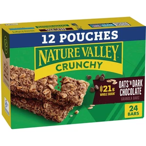 Crunchy Granola Bars, Oats 'N Dark Chocolate, 24 Bars, 17.88 OZ (12 Pouches) - Picture 1 of 12