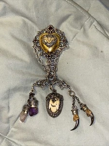 Haunted Voodoo Witchcraft Sterling Silver 835 BS With Skull And Claws - Picture 1 of 9